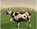 This is also a screen shot of a cow from 3-D computer animation.